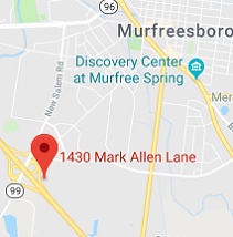 Map of Murfreesboro facility location